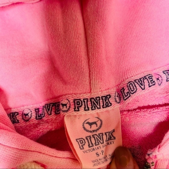 PINK Victoria’s Secret Logo Zip Hoodie Jacket - Picture 11 of 12
